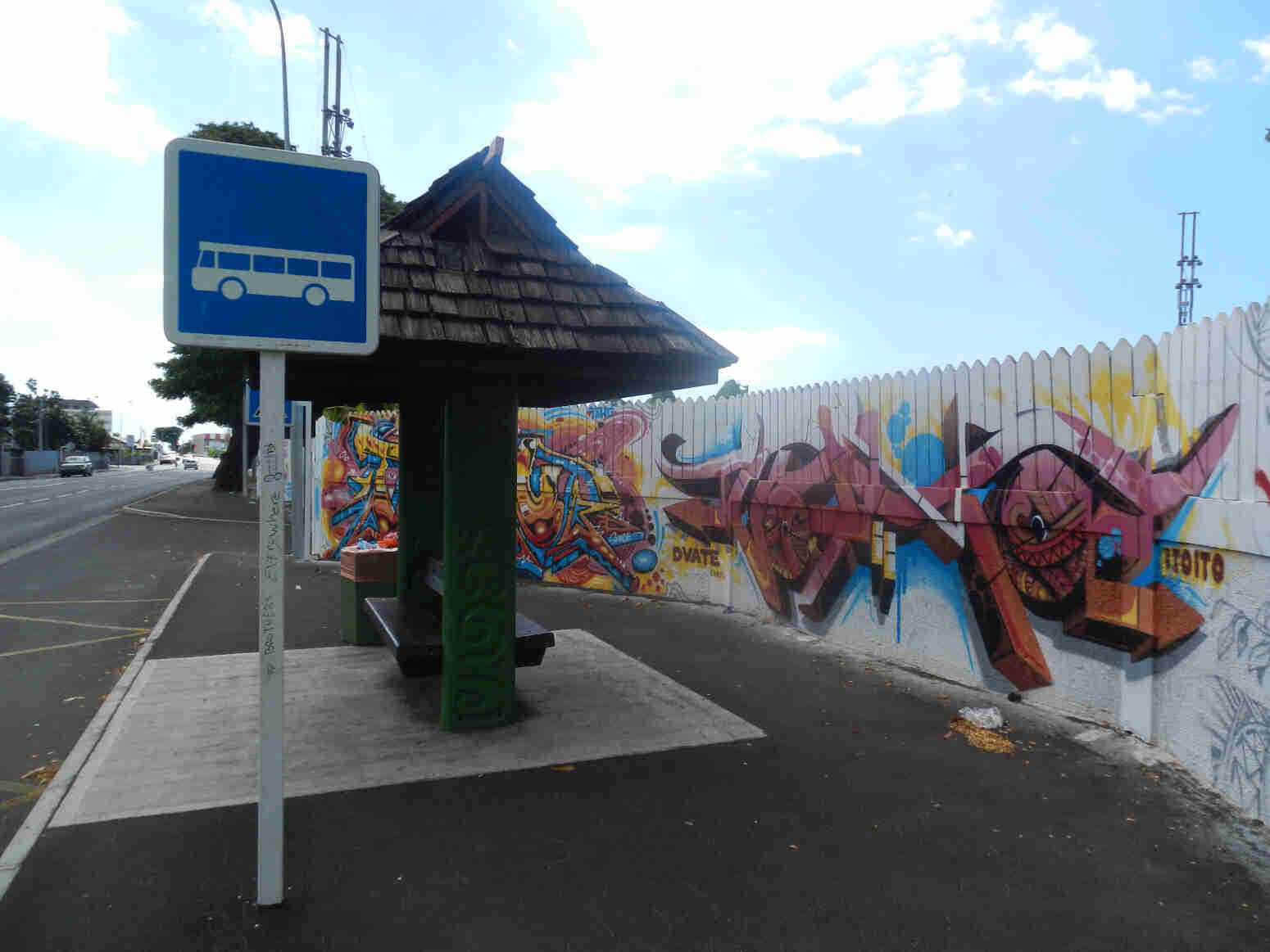 Bus stop in Papeete