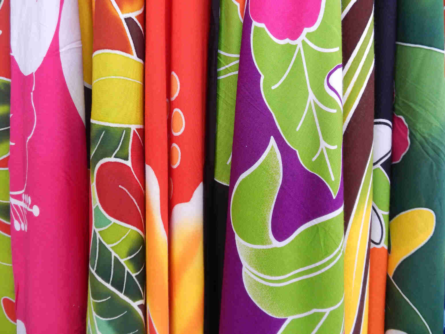 Colourful cloths at the market